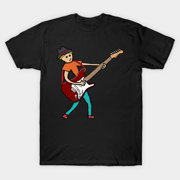 Guitarist T-Shirt by Mark Ewbie